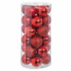Bolas de Natal Vermelho Plástico Purpurina 6 x 6 x 6 cm (30 Unidades)