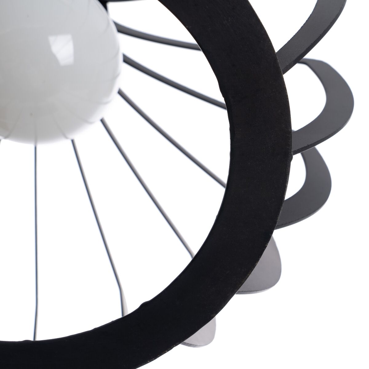 Candeeiro de teto 35 x 35 x 31 cm Preto Metal - Image 4