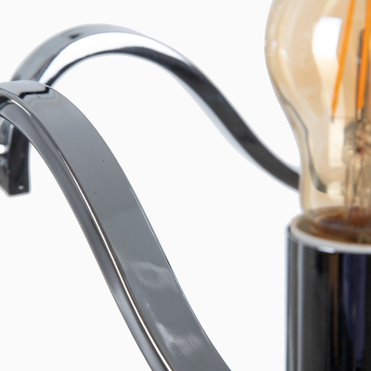 Candeeiro de teto 63,5 x 60,5 x 91 cm Cristal Metal Prata - Image 4