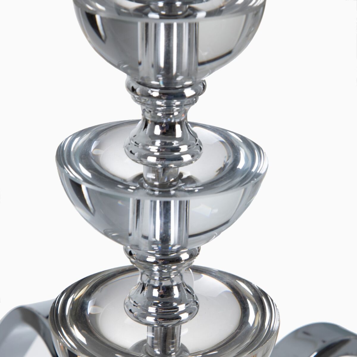 Candeeiro de teto 63,5 x 60,5 x 91 cm Cristal Metal Prata - Image 5