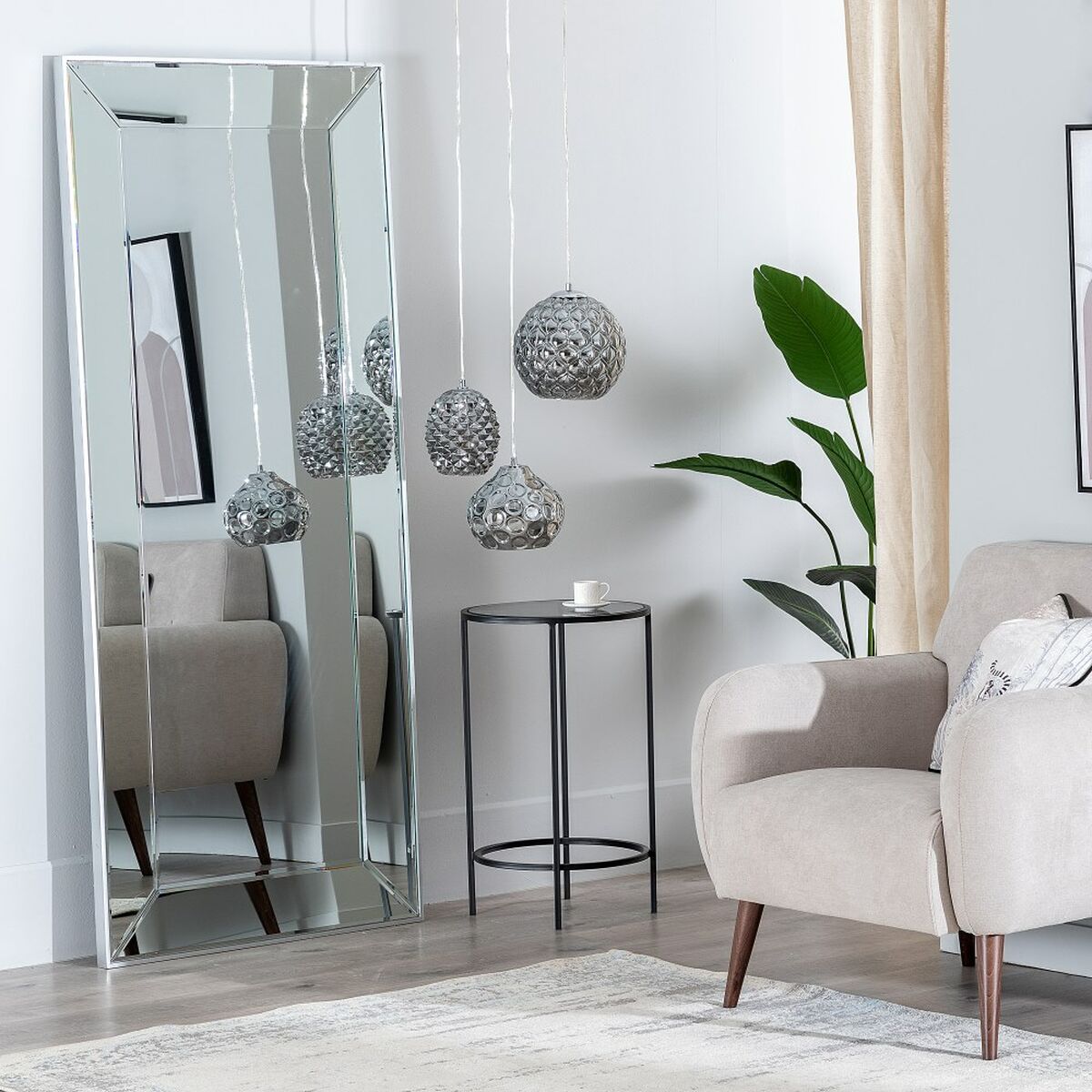 Candeeiro de teto Cristal Prata Ferro Ø 20 cm 23 x 23 x 21,5 cm - Image 5