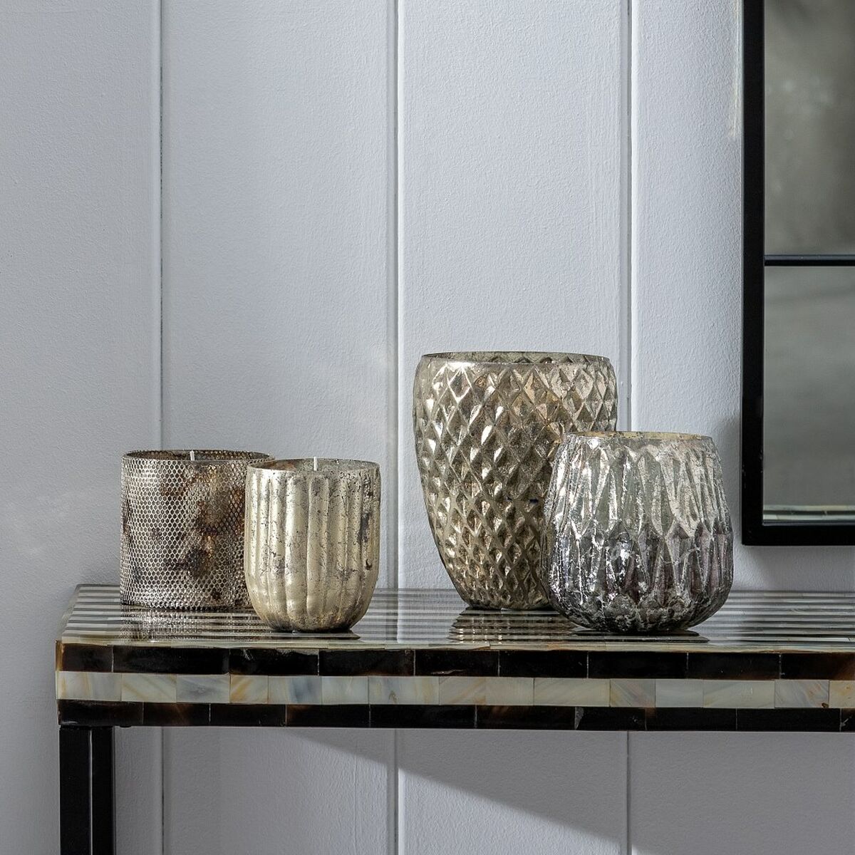 Castiçais 13 x 13 x 18 cm Cristal Dourado - Image 2