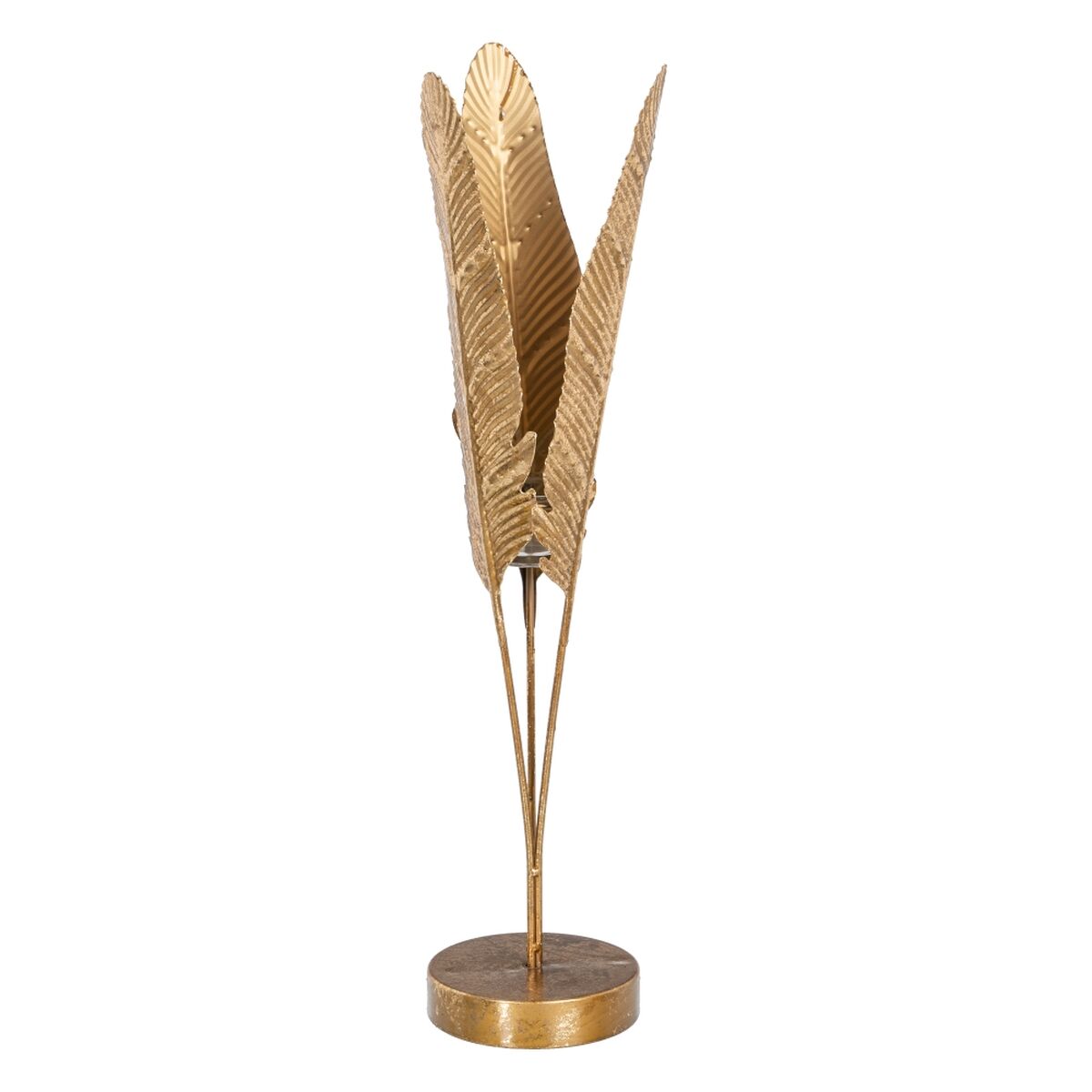 Castiçais 15 x 15 x 58 cm Cristal Dourado Metal