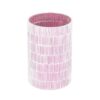Castiçais Cor de Rosa Cristal Cimento 13 x 13 x 20 cm