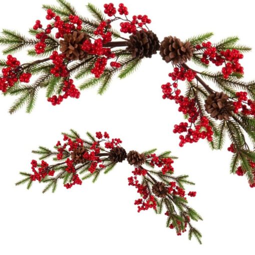 Centro de mesa Natal Vermelho Multicolor Plástico Foam Abacaxis 70 cm - Image 3