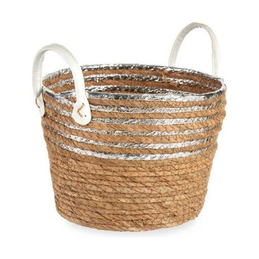 Cesta Decorativa Natural Prateado 26 x 26