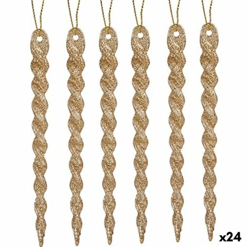 Conjunto de Decorações de Natal champagne Plástico Purpurina 13