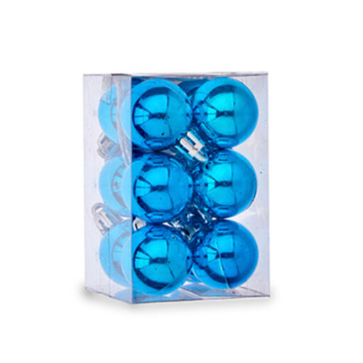Conjunto de bolas de Natal Ø 3 cm Azul Plástico 12 x 6 x 6 cm (12 Unidades) - Image 3