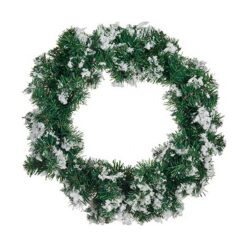 Coroa de Natal Flocos de neve Branco Verde