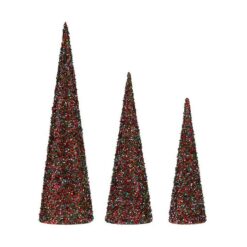 Decoração Natal Cones Lantejoulas 16