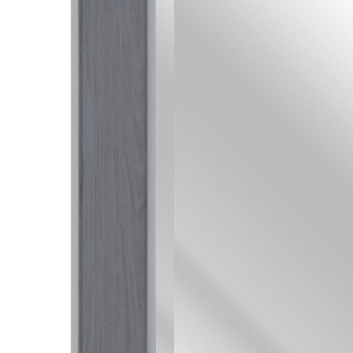 Espelho de parede 56 x 2 x 126 cm Cinzento Madeira Branco - Image 4