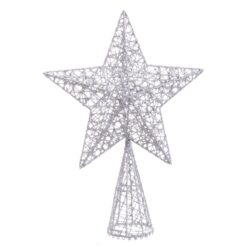 Estrela de Natal Prateado Metal 20 x 6 x 28 cm
