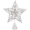 Estrela de Natal Prateado Prata Metal Árvore 20 x 5 x 25 cm