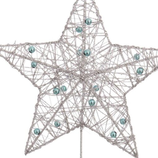 Estrela de Natal Prateado Prata Metal Árvore 20 x 5 x 25 cm - Image 3