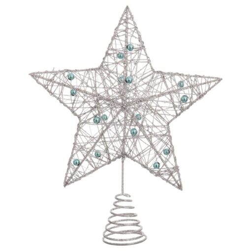 Estrela de Natal Prateado Prata Metal Árvore 20 x 5 x 25 cm - Image 4
