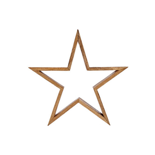 Estrela de Natal Silhueta 50 x 12 x 50 cm Madeira Castanho