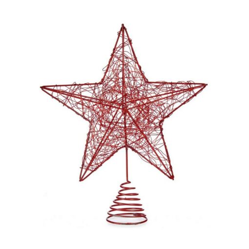 Estrela de Natal Vermelho Aço Plástico