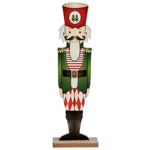 Figura Decorativa Quebra-Nozes Branco Preto Vermelho Verde Madeira 10 x 60 x 19 cm (6 Unidades) - Image 2