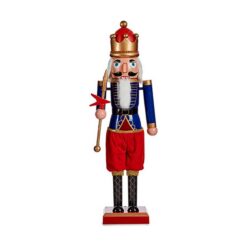 Figura Decorativa Vermelho Azul Quebra-Nozes 12