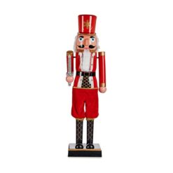 Figura Decorativa Vermelho Preto Quebra-Nozes 7