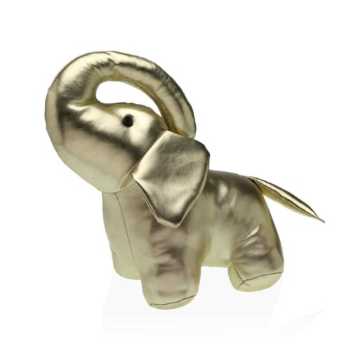 Fixador de portas Dourado Elefante Têxtil 16 x 29 x 25 cm