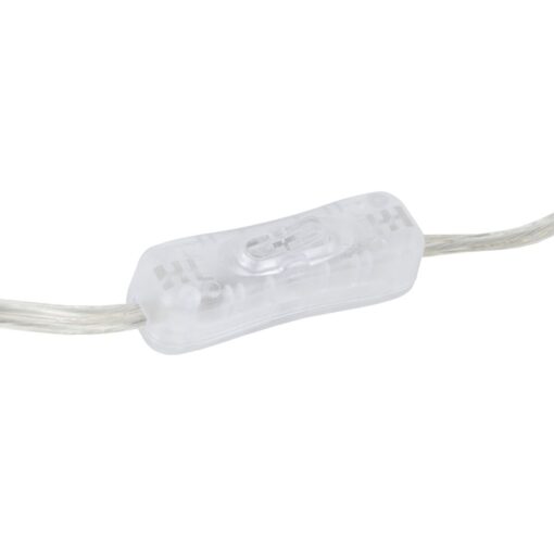 Lâmpada LED de Mesa 15 x 15 x 48 cm Cristal Prata Ferro - Image 2