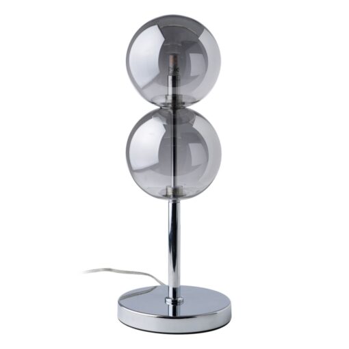 Lâmpada LED de Mesa 15 x 15 x 48 cm Cristal Prata Ferro