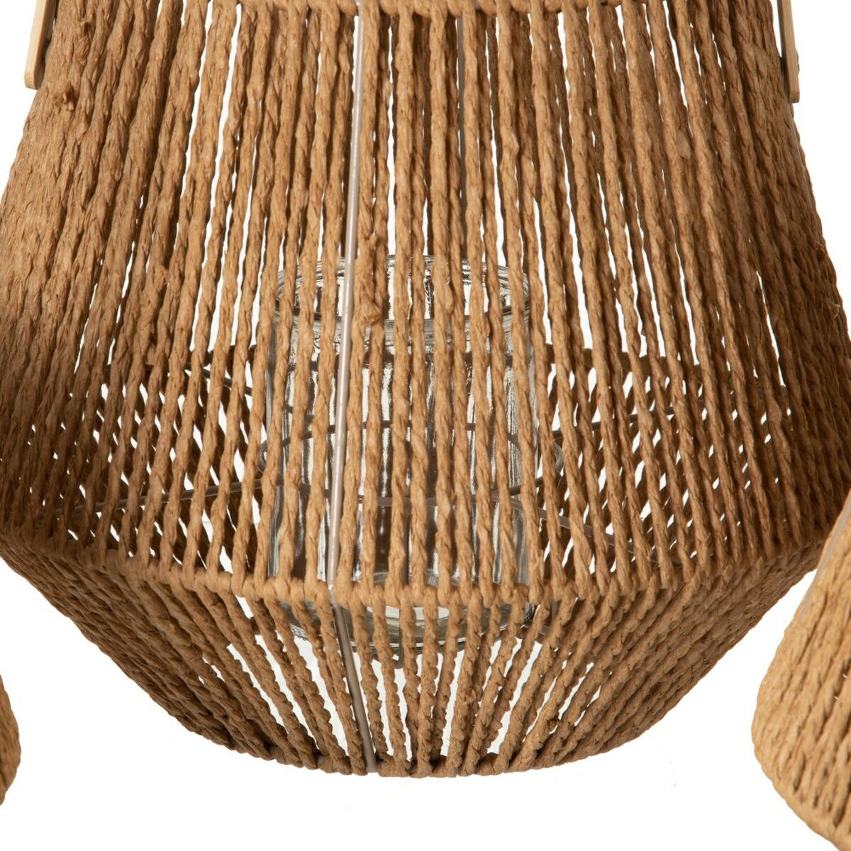 Lanterna 33 x 33 x 27 cm Castiçais Natural Fibra natural - Image 2