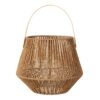 Lanterna 33 x 33 x 27 cm Castiçais Natural Fibra natural