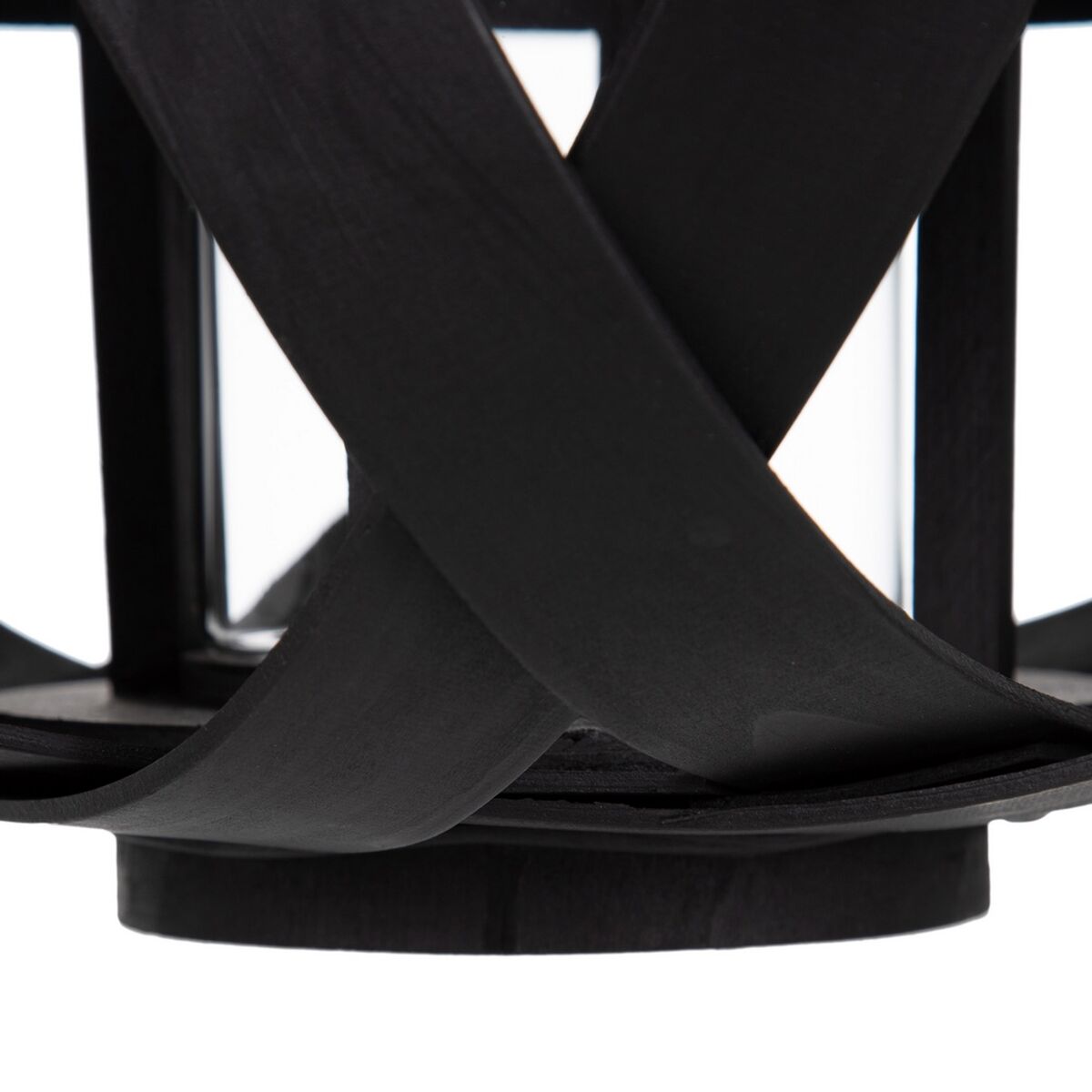 Lanterna 35 x 35 x 29 cm Castiçais Preto Bambu - Image 2