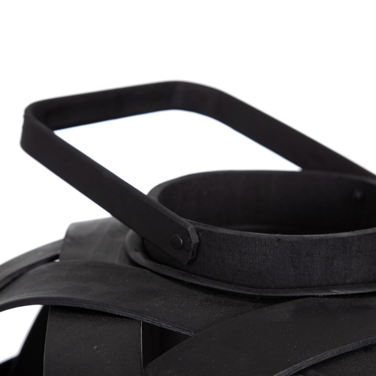 Lanterna 35 x 35 x 29 cm Castiçais Preto Bambu - Image 4
