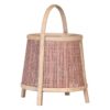 Lanterna Castiçais Castanho Fibra natural 33 x 33 x 44 cm