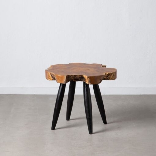 Mesa de apoio Natural Preto Teca 60 x 60 x 50 cm - Image 8