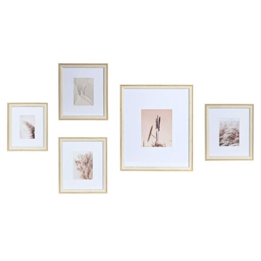 Molduras de Parede Cristal Natural Branco Madeira MDF Boho (32