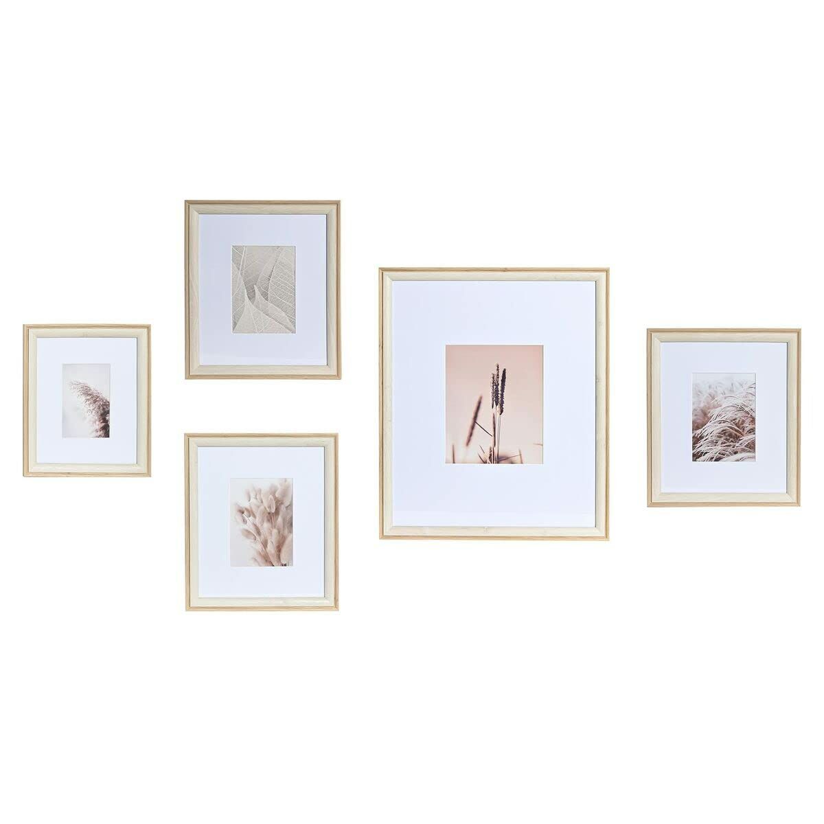Molduras de Parede Cristal Natural Branco Madeira MDF Boho (32