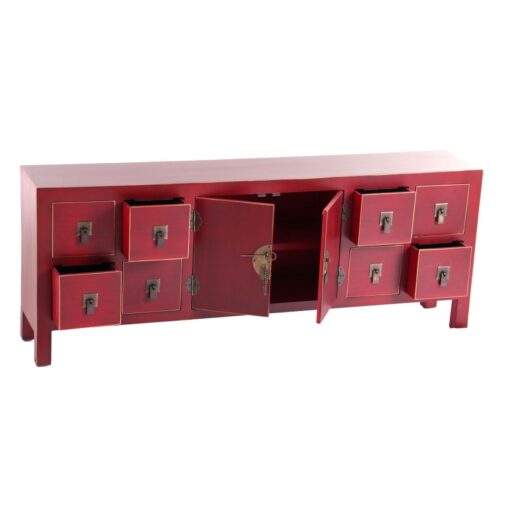 Móvel de TV ORIENTE Vermelho Madeira Ferro Madeira MDF 130 x 24 x 50,5 cm - Image 6