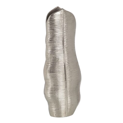 Vaso Metal Prata 17 x 9 x 44 cm