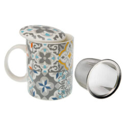 Chávena com Filtro para Infusões Versa Alfama Porcelana Grés (8 x 10 x 8 cm)