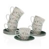 Conjunto de Chávenas com Pratos Versa Sansa Bloemen Chá Porcelana (12 Peças)