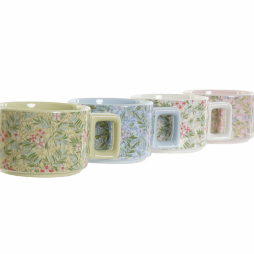 Conjunto de Chávenas de Café Azul Verde Cor de Rosa Metal Dolomite 260 ml (4 Peças) - Image 3