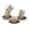 Conjunto de Chávenas de Café Versa Aia Porcelana (6 Peças)