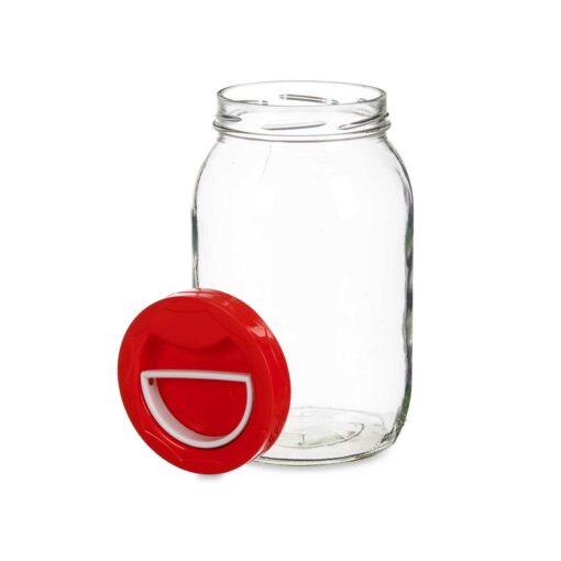 Frasco Tampa com pega Vermelho Polipropileno 2 L 12 x 21 x 12 cm (6 Unidades) - Image 2