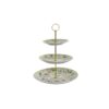 Fruteira Verde Bege Metal Porcelana 27 x 27 x 34 cm