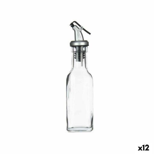 Galheteiro Transparente Vidro Aço 180 ml (12 Unidades)