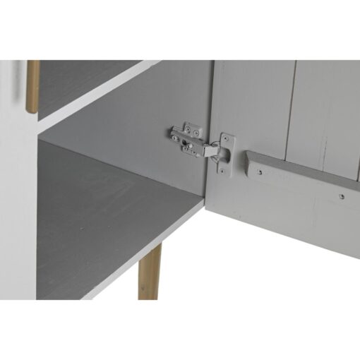 Mobiliário Auxiliar BAR Dourado Branco Ferro Madeira de mangueira (85 x 45 x 110 cm) - Image 5