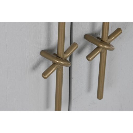 Mobiliário Auxiliar BAR Dourado Branco Ferro Madeira de mangueira (85 x 45 x 110 cm) - Image 7