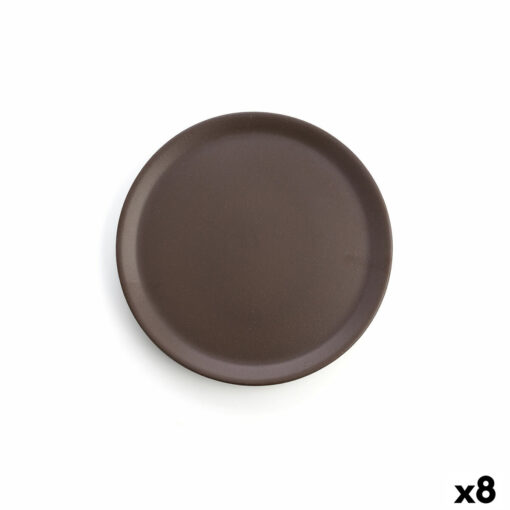 Plat bord Anaflor Barro Anaflor Carne Barro cozido Castanho Ø 31 cm (8 Unidades)