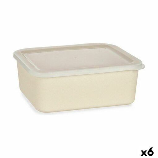 Bandeja com tampa Bambu Melamina Amarelo 17 x 8 x 23