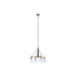 Candeeiro de teto 50 x 50 x 144 cm Cristal Dourado Metal 50 W