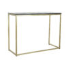 Consola 100 x 40 x 77 cm Preto Dourado Mármore Ferro